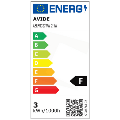 Avide Sijalica, LED 2.5W, E27, 2700K, 360°, 230V AC - Mini Globe 2.5W E27