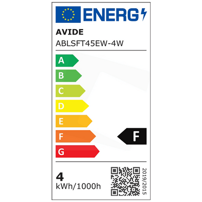 Avide Sijalica, LED 4W, E27, 2700K, 360°, 230V AC, toplo bijela - T45 4W E27