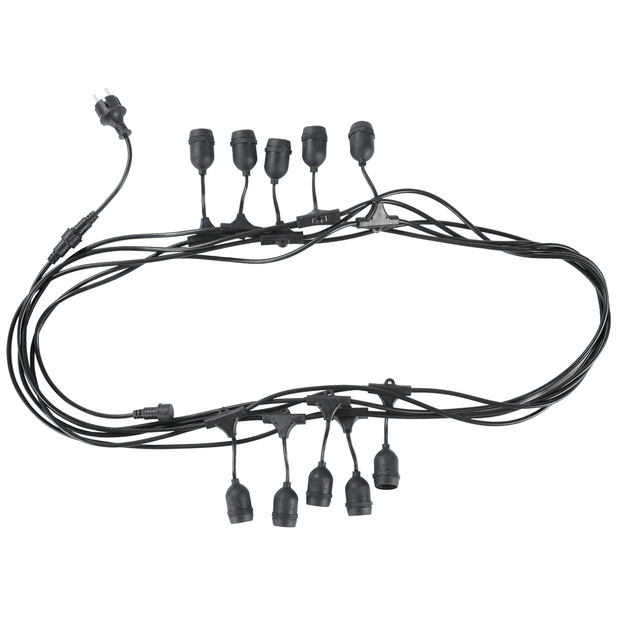 Avide Kabel sa 10 sijaličnih grla E27, dužina 10 met., Outdoor - Outdoor E27 String 10m