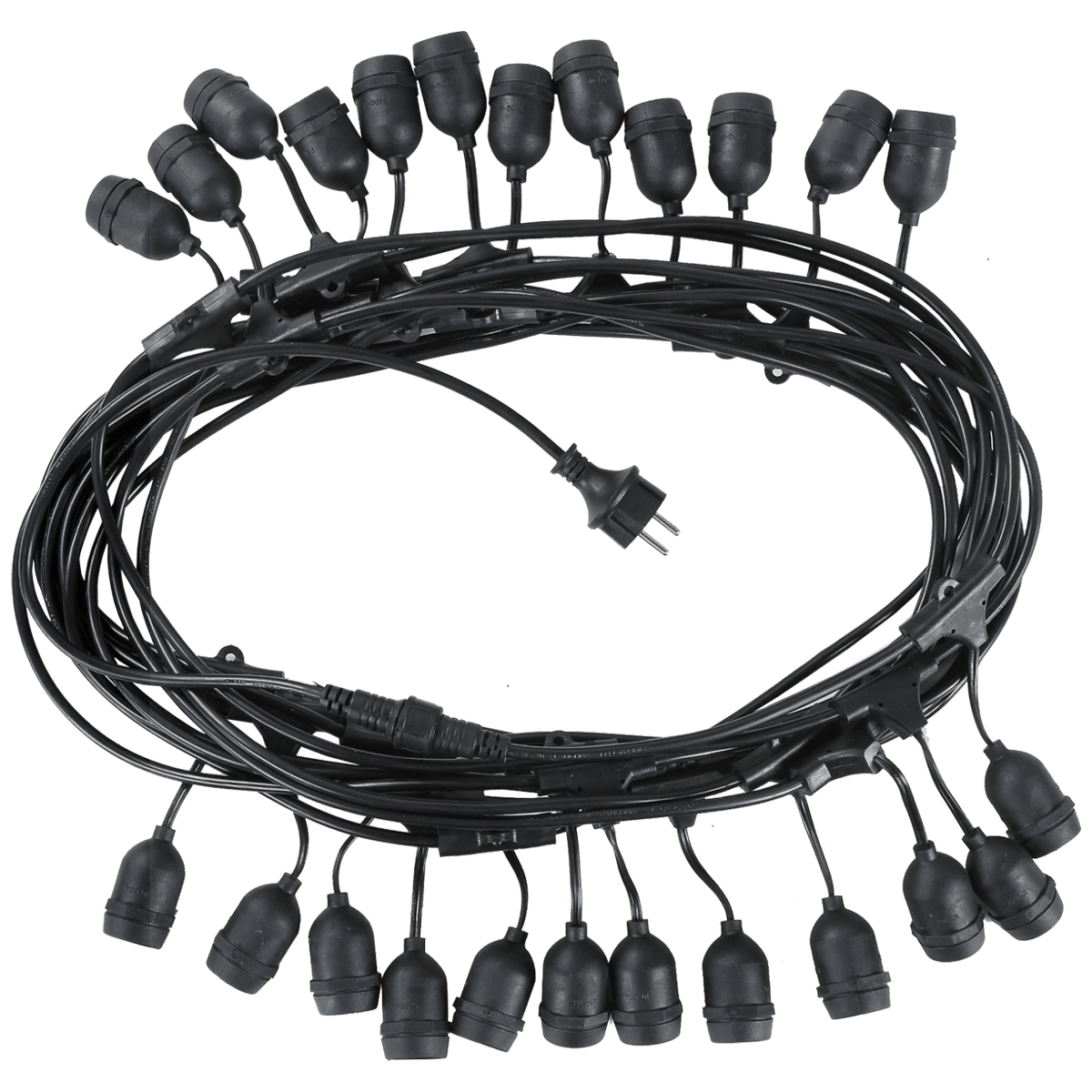 Avide Kabel sa 24 sijaličnih grla E27, dužina 15 met., Outdoor - Outdoor E27 String 15m