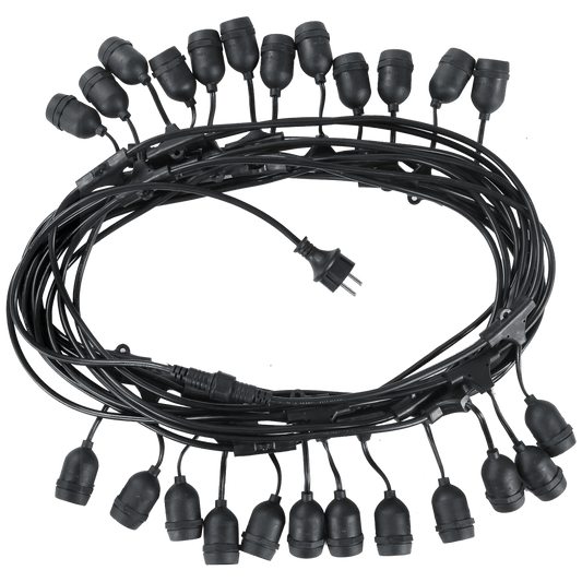 Avide Kabel sa 24 sijaličnih grla E27, dužina 15 met., Outdoor - Outdoor E27 String 15m