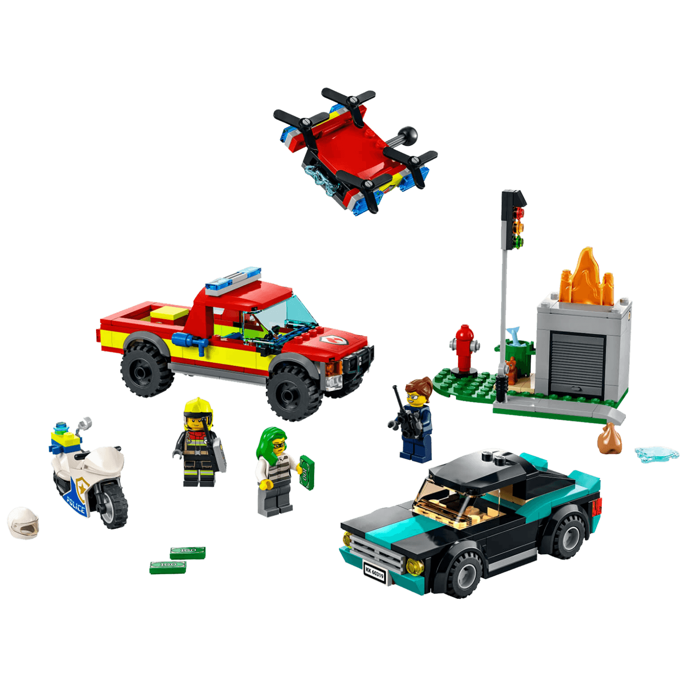 Lego Vatrogasna akcija i policijska potjera, LEGO City - Vatrog. akcija i policijska potjera