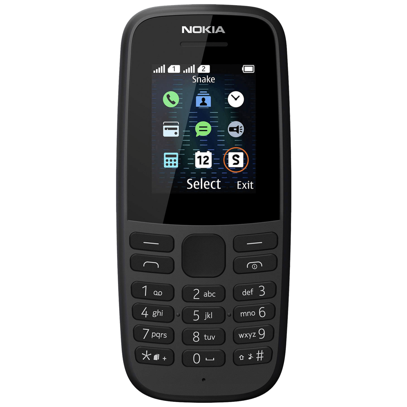 Nokia Telefon mobilni , 1.77" zaslon, Single SIM, FM radio - Nokia 105 SS Black EU