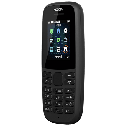 Nokia Telefon mobilni , 1.77" zaslon, Single SIM, FM radio - Nokia 105 SS Black EU