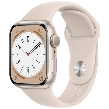 Apple Pametni sat, 1.69" LTPO OLED zaslon, vodootporan BT, WiFi - Watch Series 8 GPS 41mm Starlight