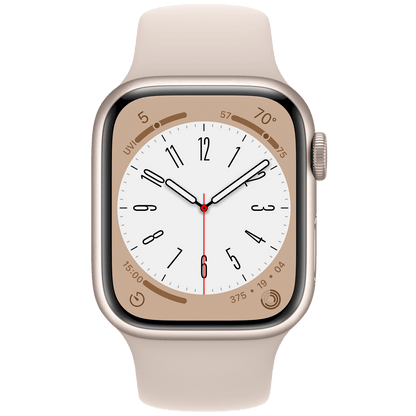 Apple Pametni sat, 1.69" LTPO OLED zaslon, vodootporan BT, WiFi - Watch Series 8 GPS 41mm Starlight