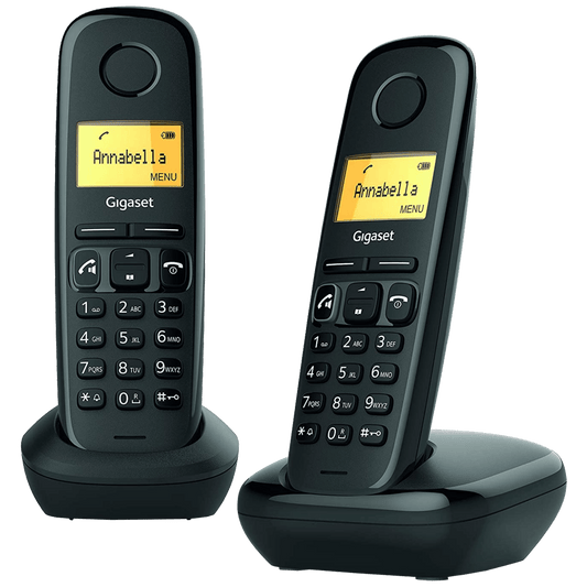 Gigaset Telefon bežični, LCD display, 2 jedinice - A270 DUO Black