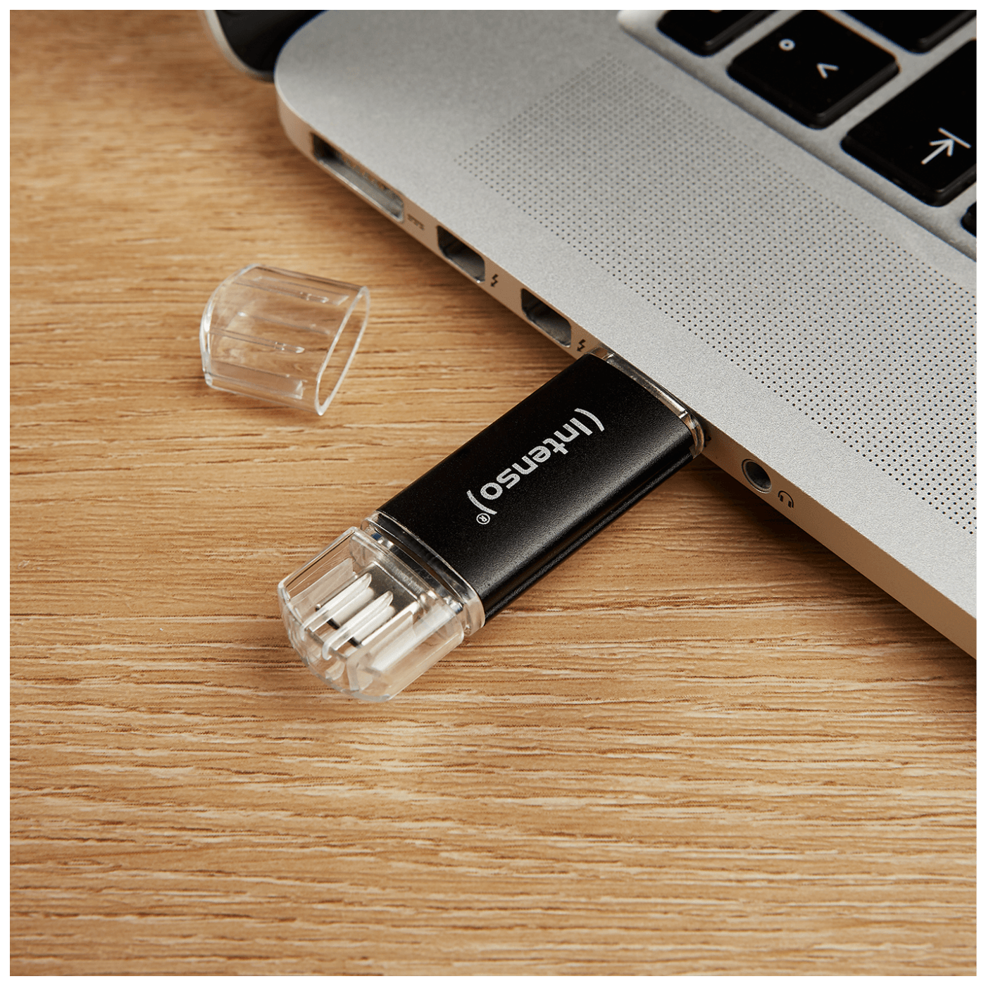 (Intenso) USB Flash drive 128GB, USB 3.2, USB-C, USB-A, Twist Line - USB3.2-128GB/Twist Line