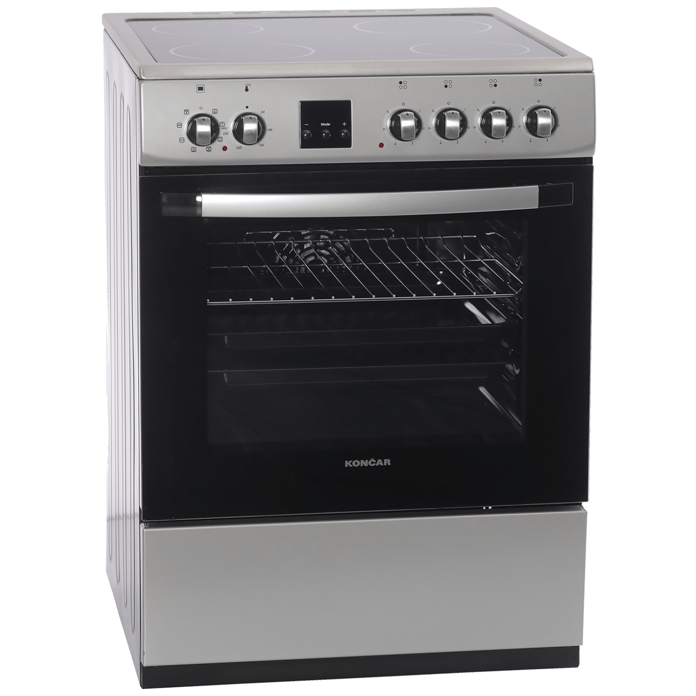 Končar Štednjak 4 staklokeramičke ringle, pećnica 65l, A - ST6040GKFCU4