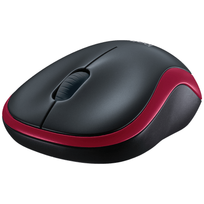 Logitech Miš bežični, 2.4 GHz, 1000 dpi, USB nano, Red - M185