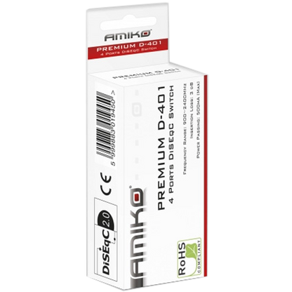 Amiko Diseqc sklopka, 4 ulaza, sa kučištem - D-401