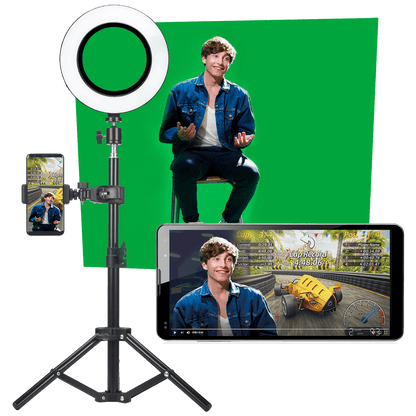Easypix Photo studio, LED svjetlo, tripod, mikrofon, zelena pozadina - MyStudio Studio Kit