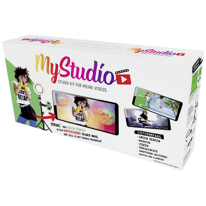 Easypix Photo studio, LED svjetlo, tripod, mikrofon, zelena pozadina - MyStudio Studio Kit