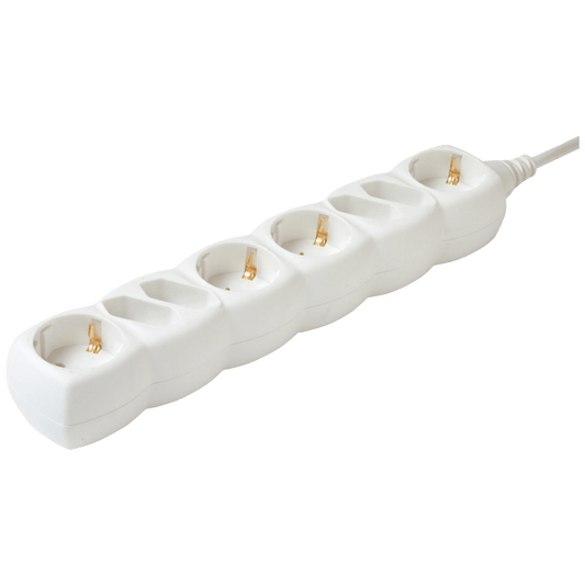 home Produžni kabl, 4 shuko+4 euro utičnice, 1.5mm²,3 met, bijeli - NV 18-3/WH/1,5