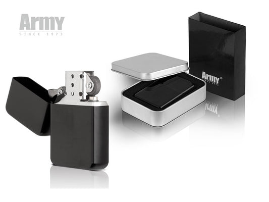 Army 100, upaljač metalni, crni