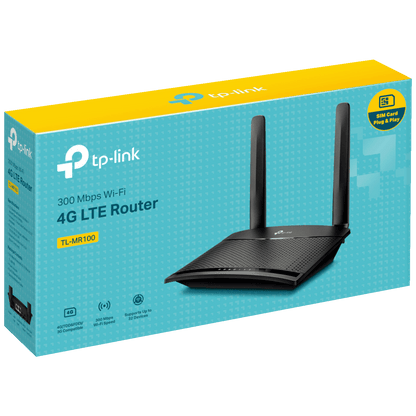 TP-LINK 3G/4G LTE Wireless N Router, 2 porta, microSIM slot, 300Mbps - TL-MR100
