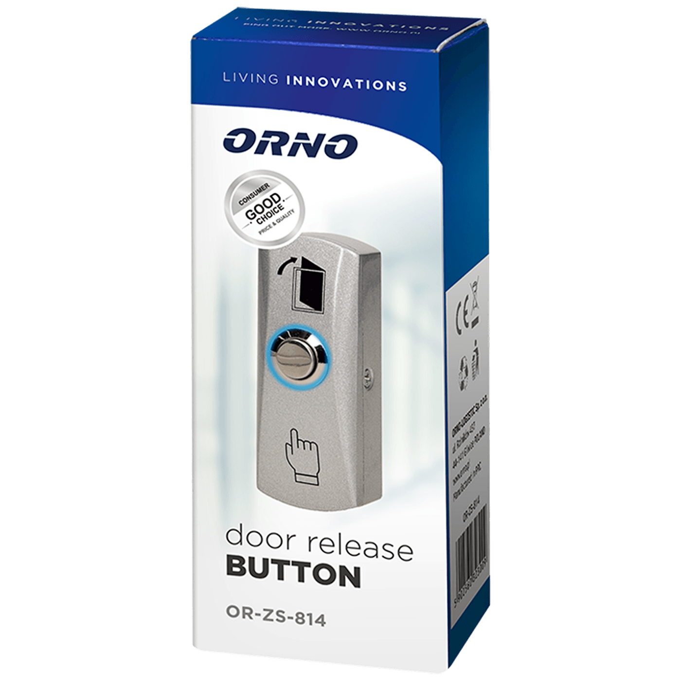 Orno EXIT tipka sa LED pozadinskim osvjetljenjem - OR-ZS-814