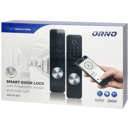 Orno Pametna brava, fingerprint, Bluetooth + PIN, IP44 - OR-ZS-855