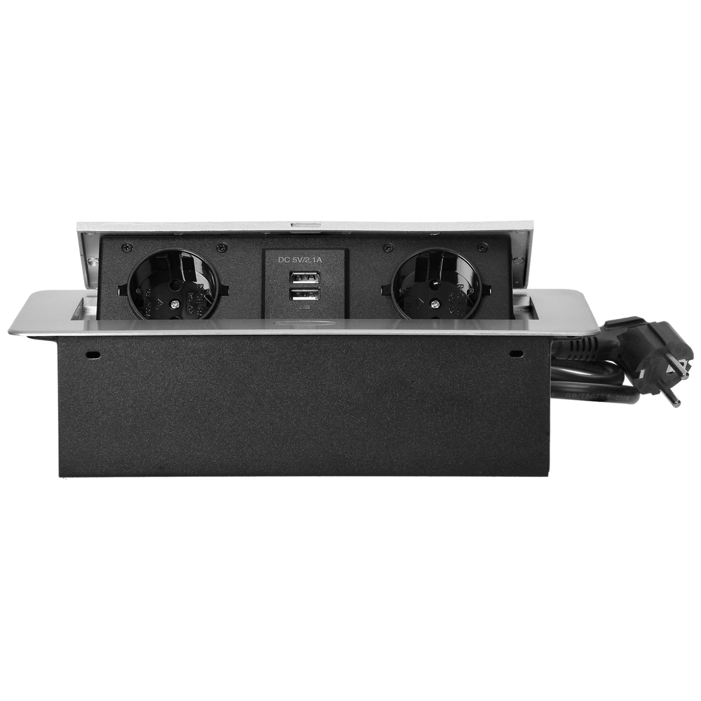 Orno Produžni kabel sa 2 x Schuko utičnice + 2 x USB, ugradbena - OR-AE-13126(GS)/G