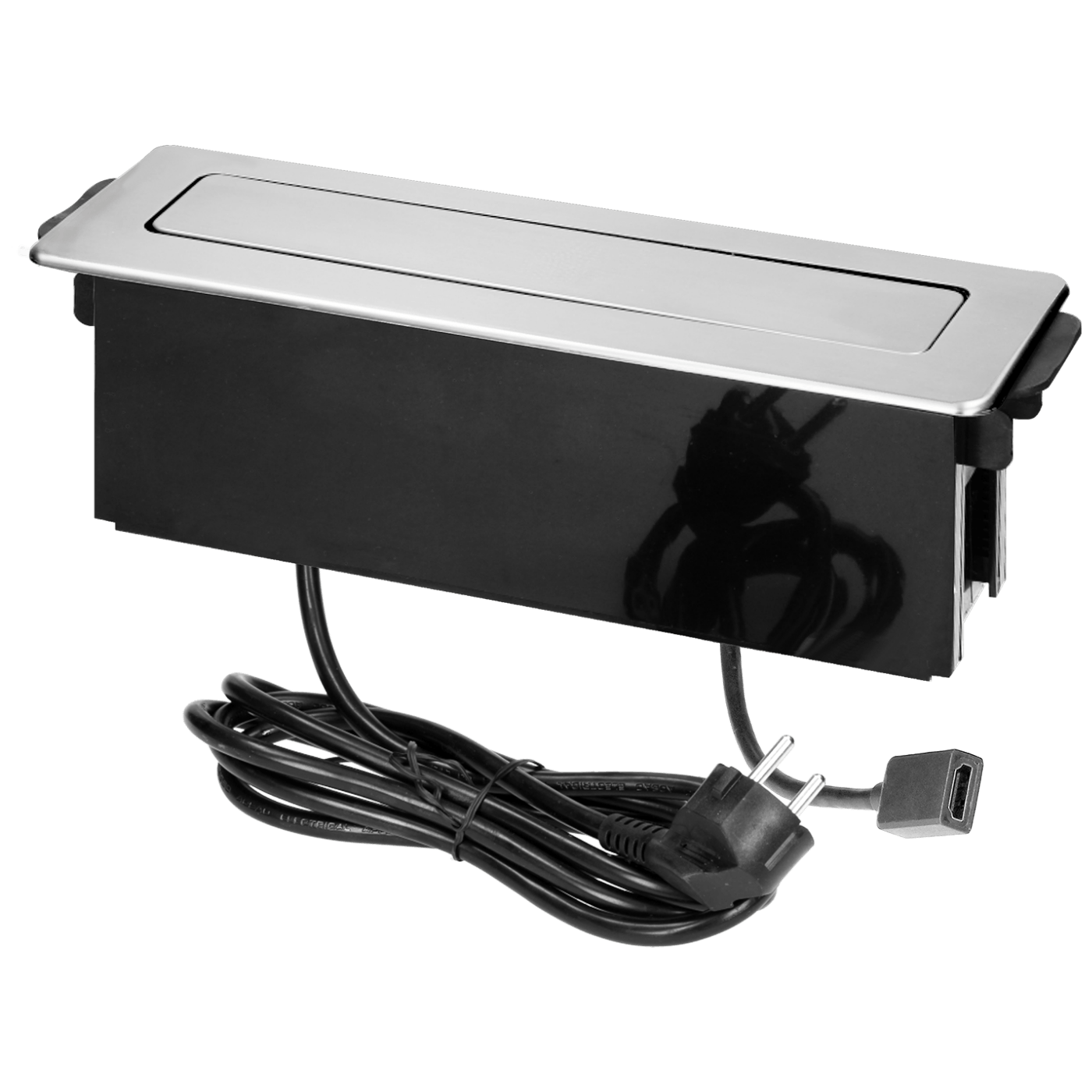 Orno Produžni kabel sa 2 x Schuko,2 x USB utičnice,HDMI,ugradbena - OR-GM-9016(GS)/B-G