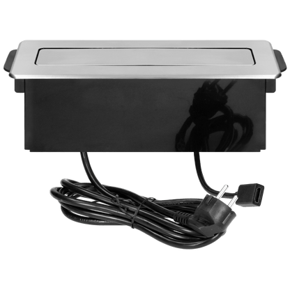 Orno Produžni kabel sa 2 x Schuko,2 x USB utičnice,HDMI,ugradbena - OR-GM-9016(GS)/B-G