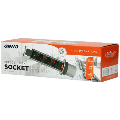 Orno Produžni kabel sa 3 x Schuko utičnice, ugradbena - OR-AE-1347(GS)