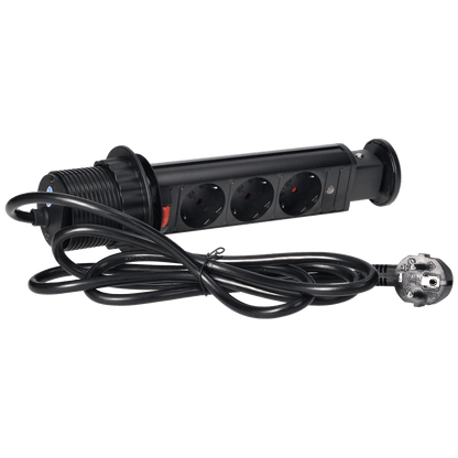 Orno Produžni kabel sa 3 x Schuko utičnice, ugradbena - OR-AE-1347(GS)/B