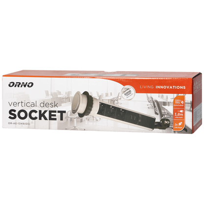 Orno Produžni kabel sa 3 x Schuko utičnice + 2 x USB, ugradbena - OR-AE-1349(GS)