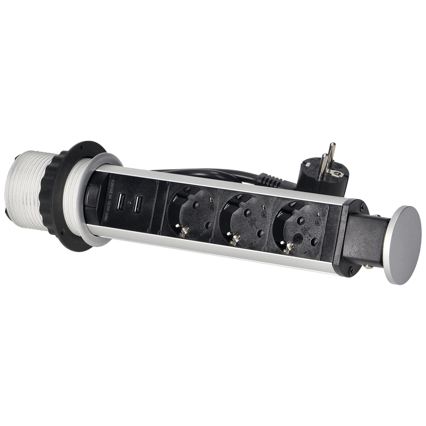 Orno Produžni kabel sa 3 x Schuko utičnice + 2 x USB, ugradbena - OR-AE-1349(GS)