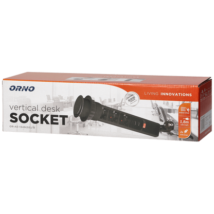 Orno Produžni kabel sa 3 x Schuko utičnice + 2 x USB, ugradbena - OR-AE-1349(GS)/B