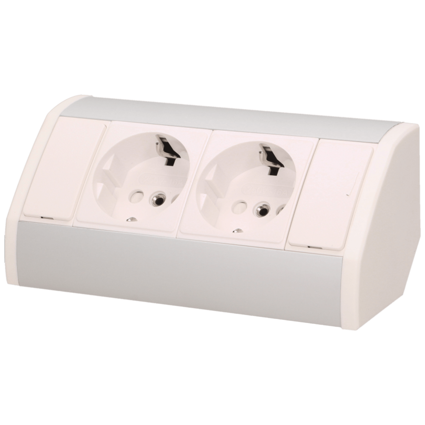 Orno Produžni kabel sa 2 x Schuko utičnice, ugradbena - OR-GM-9005/W-G(GS)