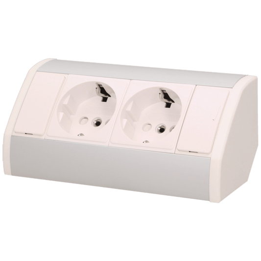 Orno Produžni kabel sa 2 x Schuko utičnice, ugradbena - OR-GM-9005/W-G(GS)