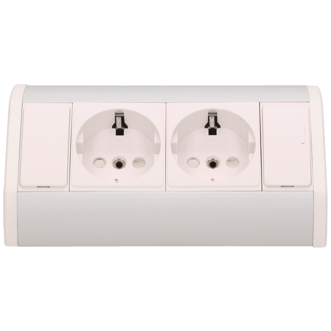 Orno Produžni kabel sa 2 x Schuko utičnice, ugradbena - OR-GM-9005/W-G(GS)