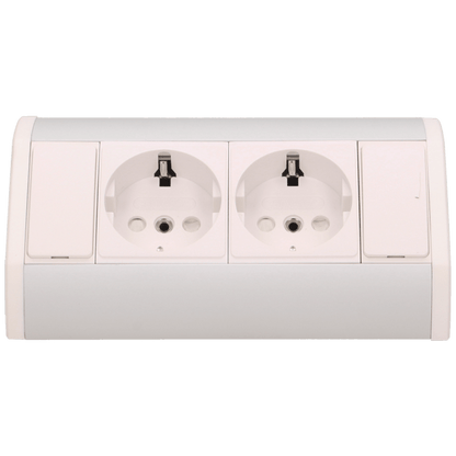 Orno Produžni kabel sa 2 x Schuko utičnice, ugradbena - OR-GM-9005/W-G(GS)