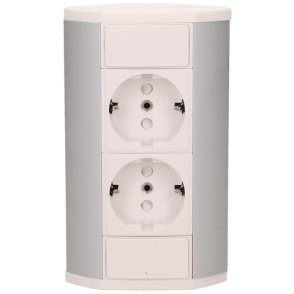 Orno Produžni kabel sa 2 x Schuko utičnice, ugradbena - OR-GM-9005/W-G(GS)