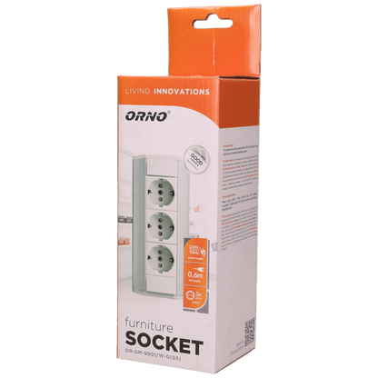 Orno Produžni kabel sa 3 x Schuko utičnice, ugradbena - OR-GM-9001/W-G(GS)