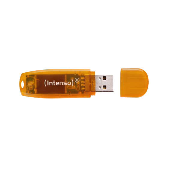 (Intenso) USB Flash drive 64GB Hi-Speed USB 2.0, Rainbow Line, ORANGE - USB2.0-64GB/Rainbow