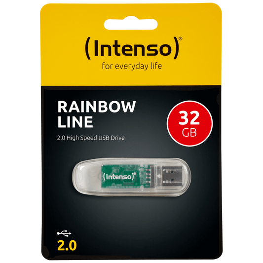 (Intenso) USB Flash drive 32GB Hi-Speed USB 2.0,Rainbow Line,TRANSP. - USB2.0-32GB/Rainbow