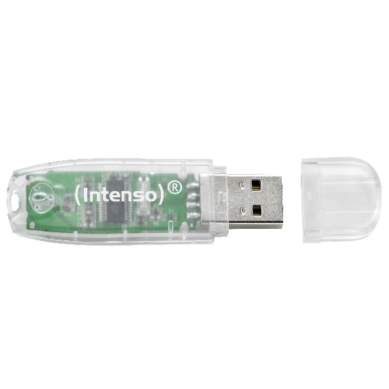 (Intenso) USB Flash drive 32GB Hi-Speed USB 2.0,Rainbow Line,TRANSP. - USB2.0-32GB/Rainbow