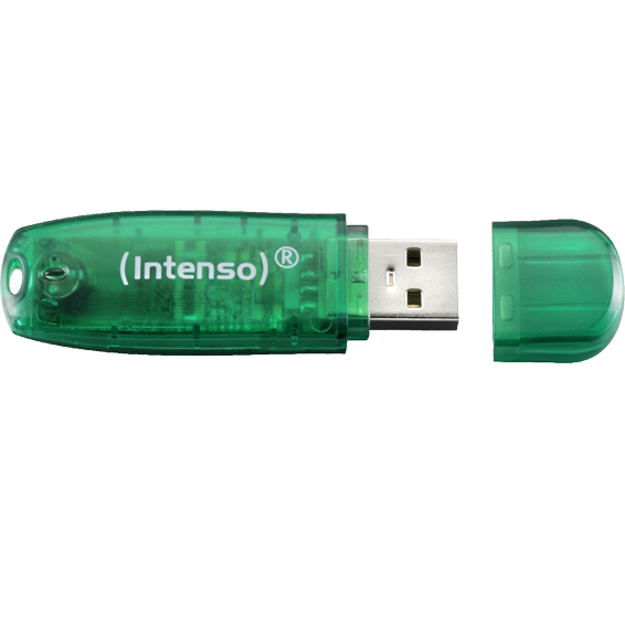 (Intenso) USB Flash drive 8GB Hi-Speed USB 2.0, Rainbow Line, ZELENI - USB2.0-8GB/Rainbow