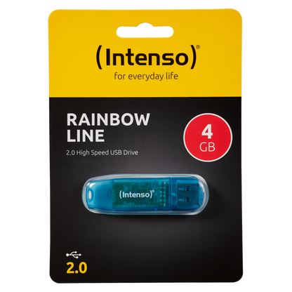 (Intenso) USB Flash drive 4GB Hi-Speed USB 2.0, Rainbow Line, PLAVI - USB2.0-4GB/Rainbow
