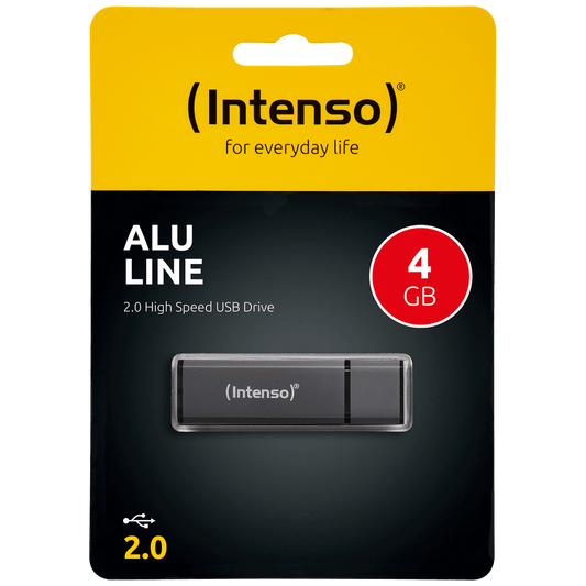 (Intenso) USB Flash drive 4GB Hi-Speed USB 2.0, ALU Line - USB2.0-4GB/Alu-a