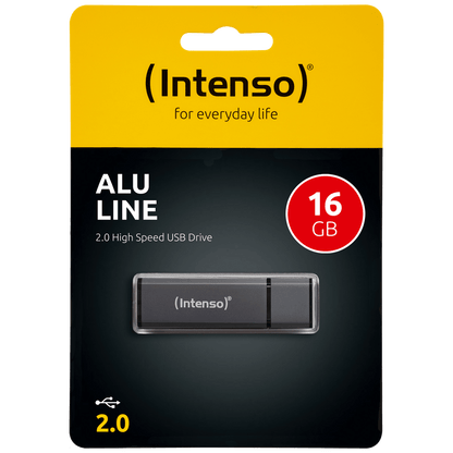 (Intenso) USB Flash drive 16GB Hi-Speed USB 2.0, ALU Line - USB2.0-16GB/Alu-a