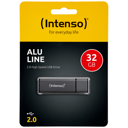 (Intenso) USB Flash drive 32GB Hi-Speed USB 2.0, ALU Line - USB2.0-32GB/Alu-a
