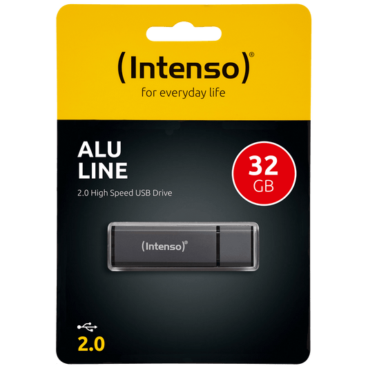 (Intenso) USB Flash drive 32GB Hi-Speed USB 2.0, ALU Line - USB2.0-32GB/Alu-a