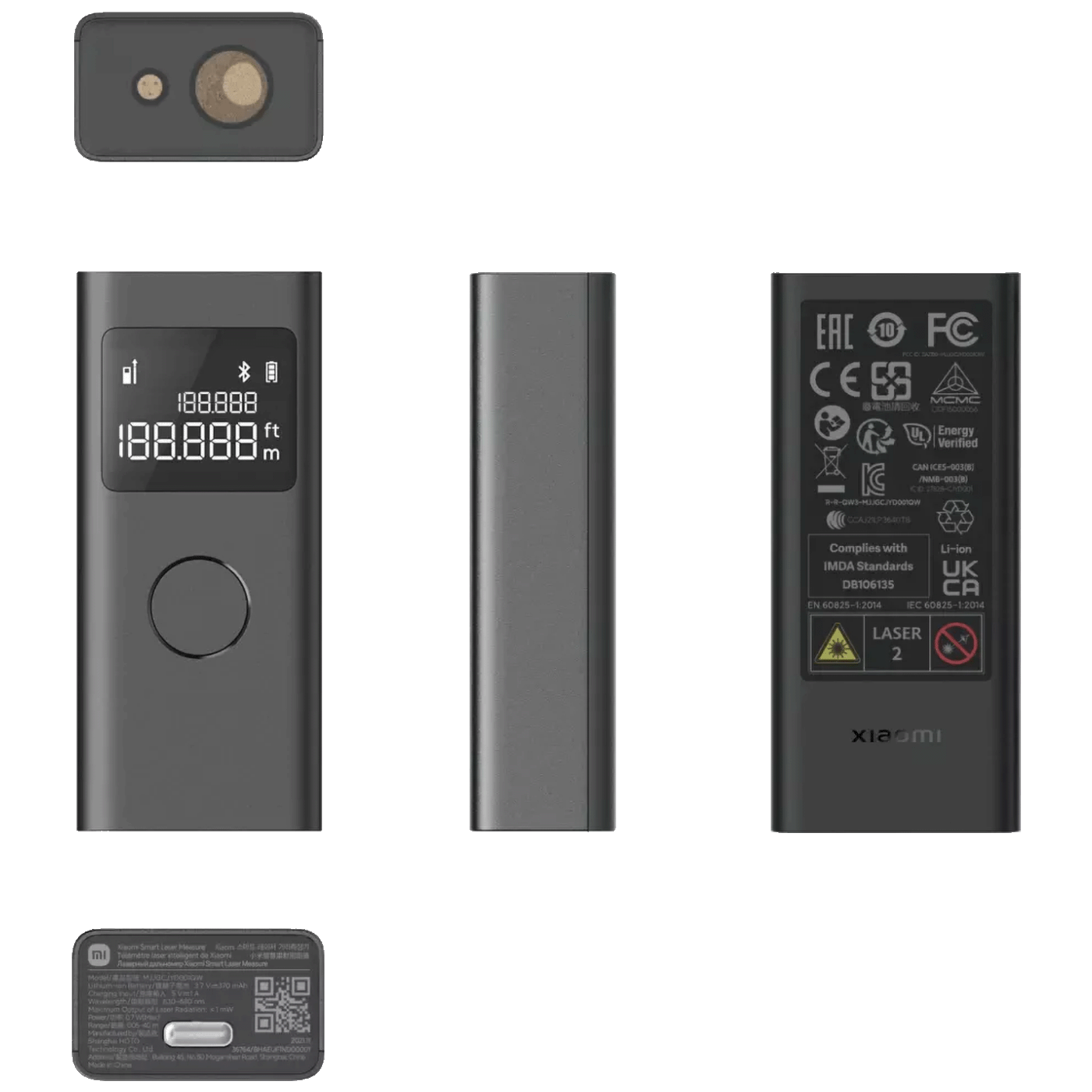 Xiaomi Pametni metar, laserski, LCD zaslon, Bluetooth - Mi Smart Laser Measure