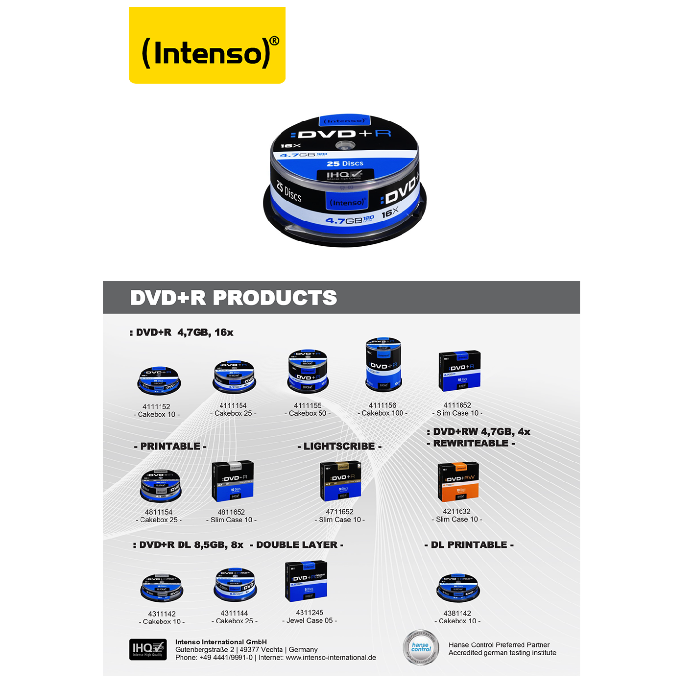 (Intenso) DVD+R 4,7GB pak. 10 komada Slim Case - DVD+R4,7GB/10Slim