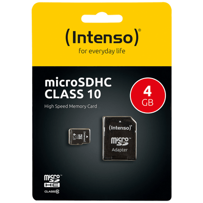 (Intenso) Micro SD Kartica 4GB Class 10 (SDHC & SDXC) sa adapterom - SDHCmicro+ad-4GB/Class10