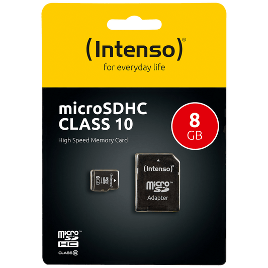 (Intenso) Micro SD Kartica 8GB Class 10 (SDHC & SDXC) sa adapterom - SDHCmicro+ad-8GB/Class10
