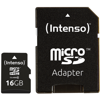 (Intenso) Micro SD Kartica 16GB Class 10 (SDHC & SDXC) sa adapterom - SDHCmicro+ad-16GB/Class10